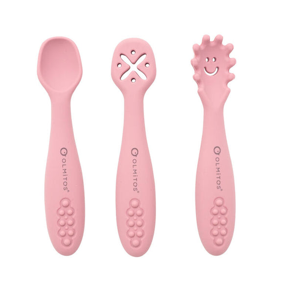 SET CUBIERTOS DE APRENDIZAJE EN SILICONA PINK