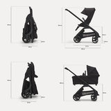 Bugaboo Dragonfly chasis negro base negra caporta morning pink