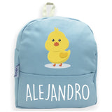 MOCHILA AZUL PERSONALIZADA DE BEBÉ PARA GUARDERIA