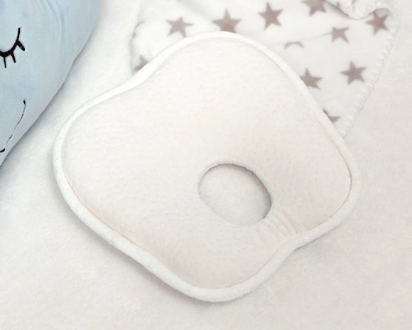 Almohada plagiocefalia para bebés Blanca
