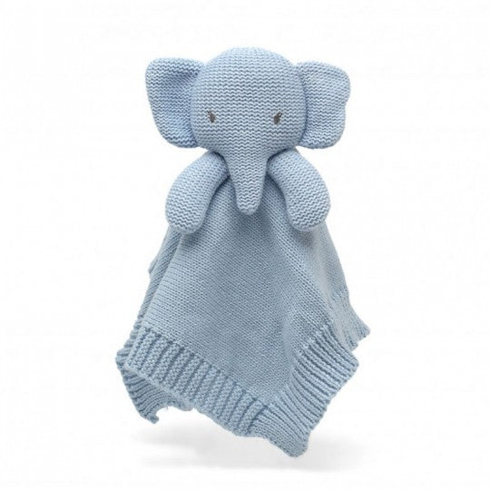 Dou Dou Elefante azul tejido de punto algodón 25 Cm