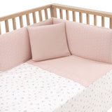 COLCHA + PROTECTOR CUNA 60 I-V. CALMA ROSA 60x120x3 CM