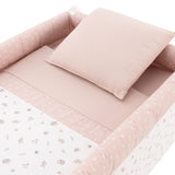MINICUNA TIJERA MADERA CALMA ROSA/BCO 55x87x74 CM