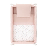 MINICUNA TIJERA MADERA CALMA ROSA/BCO 55x87x74 CM