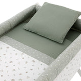 MINICUNA TIJERA MADERA CALMA VERDE/BLANCO 55x87x74 CM