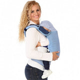 MOCHILA PORTABEBE KIOKIDS ALGODON AZUL