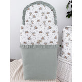 SACO CAPAZO COCHE COLOR MENTA Y ESTAMPADO OSO Y COLMENA